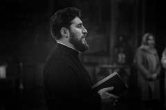 Priest in a church in Ukraine.