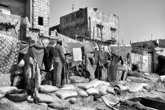 Bags against rising waters